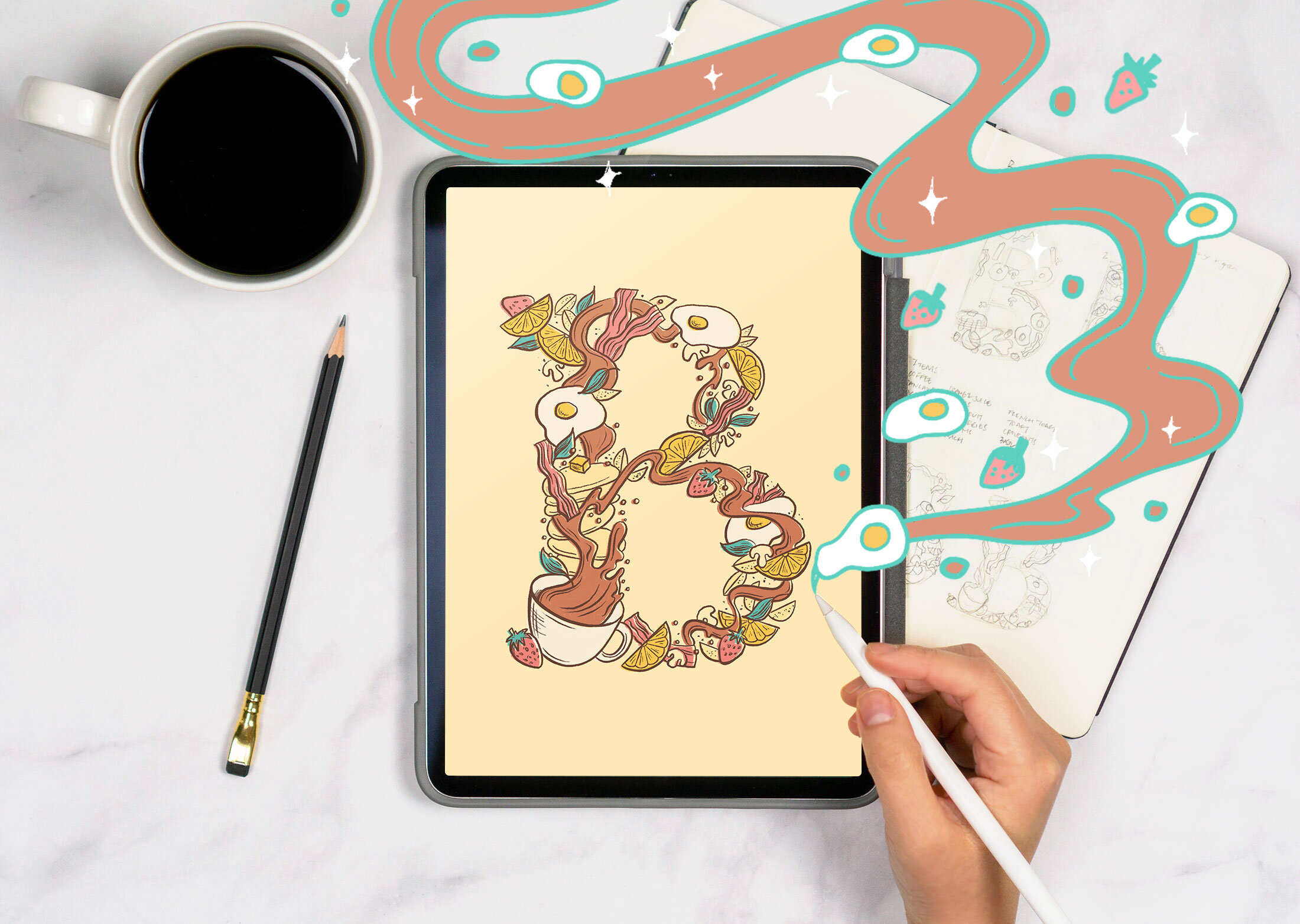 How to Draw an Illustrated Letter in Procreate — Belinda
